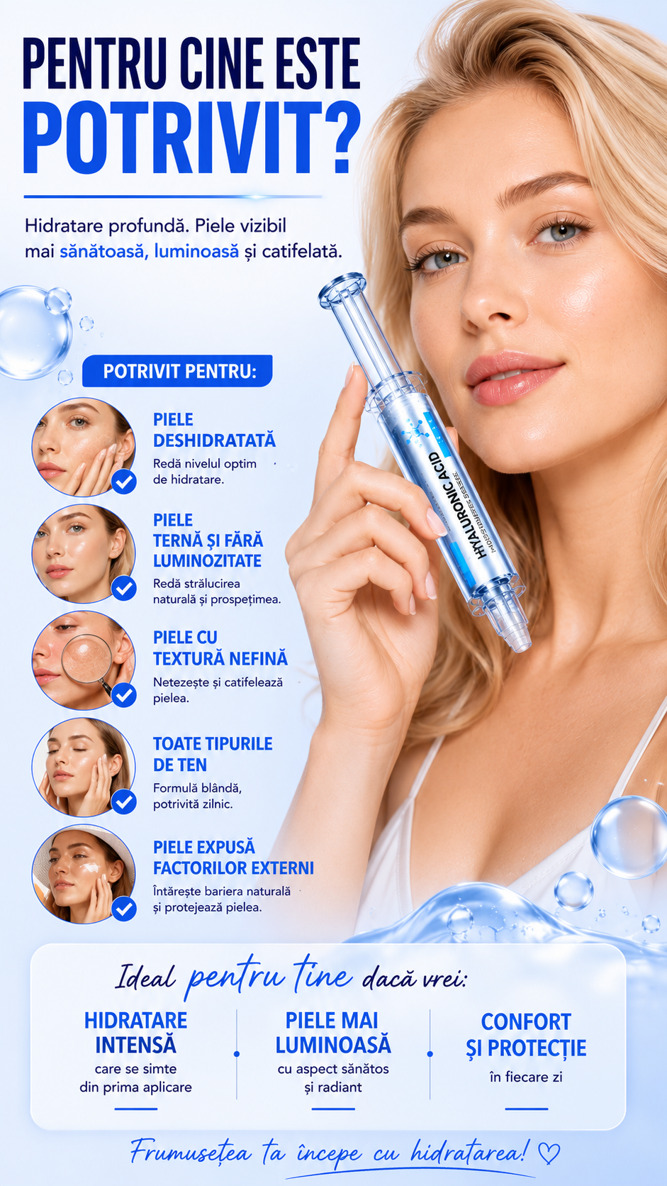 Pentru cine este potrivit serul cu Acid Hialuronic